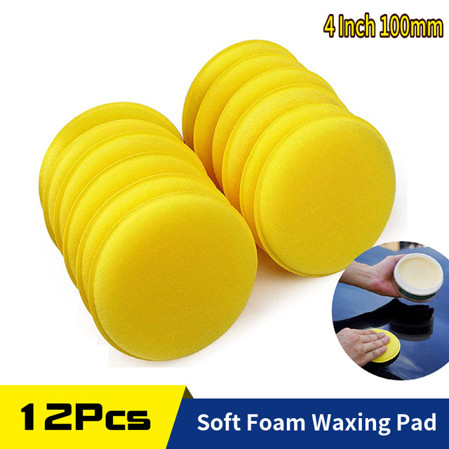 Waxing Polish Wax Foam Sponge Applicator Pads - 12 Pack Car Wax Pad 4 Inch  Auto - Aliexpress